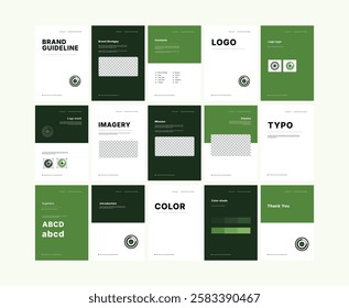 A4 Creative brand guidelines design template. identity branding, guidelines layout, manual presentation, Logo and brand strategy guide, Logo guideline book.