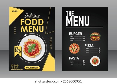 A4 Delicious Plate Food Menu For Restaurant and Marketing Purposes, Food Poster, Food Flyer, Food Banner, Restaurant Poster, Restaurant Flyer, Restaurant Banner