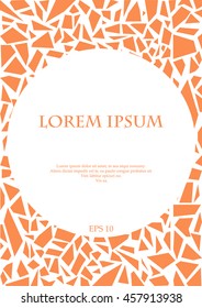 A4 design a broken circle frame for text