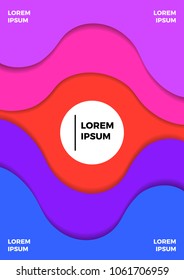 A4 design template with main title or headline and corner text places