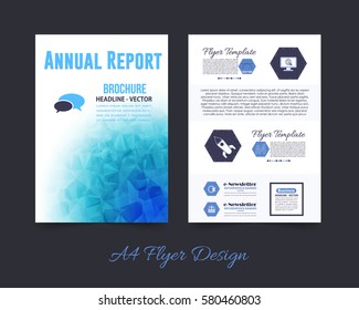 A4 Document Vector Background Corporate Leaflet Stock Vector (Royalty ...