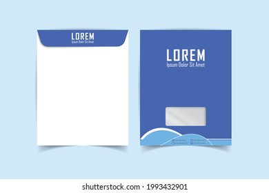 A4 Envelope template. Print ready template. C4 business Envelope. Template for advertising, branding and corporate identity. Envelope with window. Ready mockup for design. Vector illustration