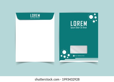 A4 Envelope template. Print ready template. C4 business Envelope. Template for advertising, branding and corporate identity. Envelope with window. Ready mockup for design. Vector illustration