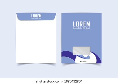 A4 Envelope template. Print ready template. C4 business Envelope. Template for advertising, branding and corporate identity. Envelope with window. Ready mockup for design. Vector illustration