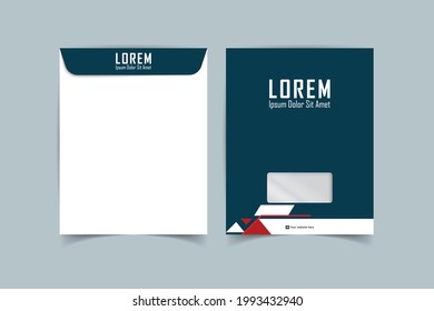 A4 Envelope template. Print ready template. C4 business Envelope. Template for advertising, branding and corporate identity. Envelope with window. Ready mockup for design. Vector illustration