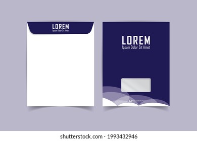 A4 Envelope template. Print ready template. C4 business Envelope. Template for advertising, branding and corporate identity. Envelope with window. Ready mockup for design. Vector illustration