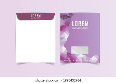 A4 Envelope template. Print ready template. C4 business Envelope. Template for advertising, branding and corporate identity. Envelope with window. Ready mockup for design. Vector illustration