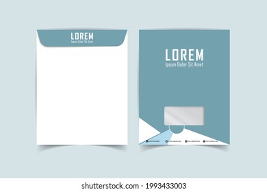 A4 Envelope template. Print ready template. C4 business Envelope. Template for advertising, branding and corporate identity. Envelope with window. Ready mockup for design. Vector illustration