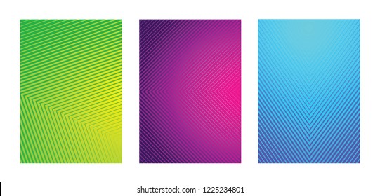 A4 Fading line pattern background set