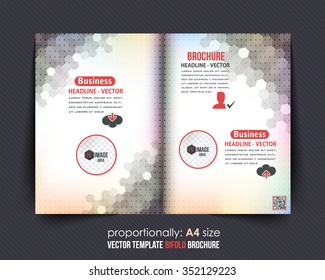 A4 Flyer and Bi-Fold Brochure Design. Corporate Leaflet, Clean Cover Template