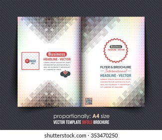 A4 Flyer and Bi-Fold Brochure Design. Corporate Leaflet, Clean Cover Template