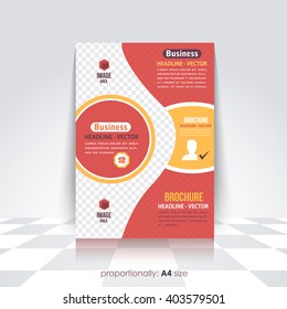 A4 Flyer and Brochure. Catalog Cover Template, Corporate Leaflet Design
