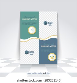 A4 Flyer, Brochure. Cover Template, Corporate Leaflet Design Template 