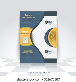 A4 Flyer, Brochure. Cover Template, Corporate Leaflet Design Template 