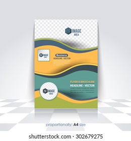 A4 Flyer, Brochure. Cover Template, Corporate Leaflet Design Template 