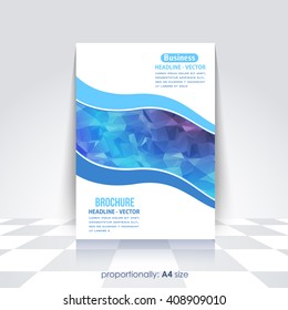 A4 Flyer, Brochure Design. Cover, Corporate Leaflet Background