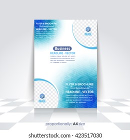 A4 Flyer, Brochure Design. Cover, Corporate Leaflet Background