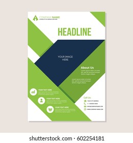 A4 Flyer Business Vector Design Template. 