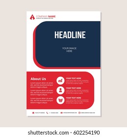 A4 Flyer Business Vector Design Template. 