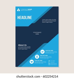 A4 Flyer Business Vector Design Template. 