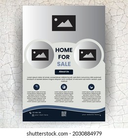 A4 Flyer, Flyer Design, Vector type, Home architecture Flayer