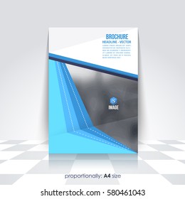 a 4 flyer document low poly brochure stock vector royalty free product pamphlet design
