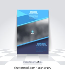 A4 Flyer Document and Vector Background. Corporate Leaflet, Textbook Cover. Image Add Feature Print Ready Business Pamphlet Design, Multicolored Brochure, Booklet Template