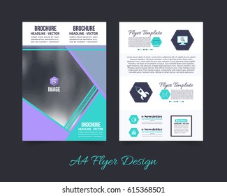 A4 Flyer Front and Back Corporate Brochure, Textbook Cover. Image Add Feature Print Ready Business Pamphlet Design, Booklet Template