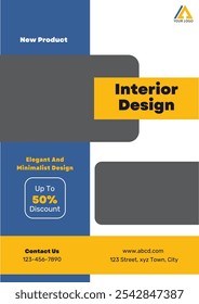 A4 Flyer Interior Design - New Business Minimalist Modern Design 