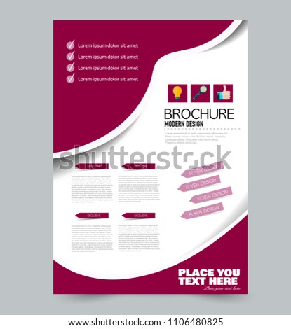 a 4 flyer template abstract brochure design stock vector royalty