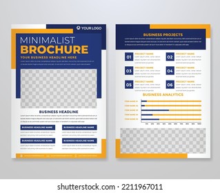 a4 flyer template design with double sided concept and modern layout style use for business presentation and marketing poster