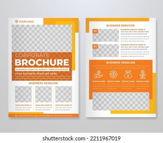 a4 flyer template design with double sided concept and modern layout style use for business presentation and marketing poster