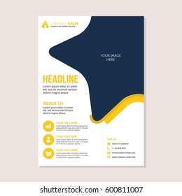 A4 Flyer Vector Design Template.