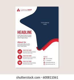 A4 Flyer Vector Design Template.