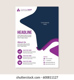 A4 Flyer Vector Design Template.