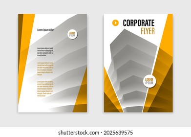 Folleto o folleto en formato A4 para publicidad empresarial con diseño abstracto de vector frontal y posterior, folleto moderno o informe anual, portada o presentación estilo de moda corporativo.
