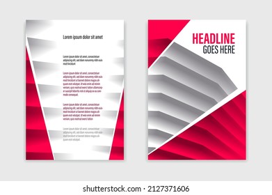 Folleto o folleto en formato A4 para publicidad empresarial con diseño abstracto de vector frontal y posterior, folleto moderno o informe anual, portada o presentación estilo de moda corporativo.