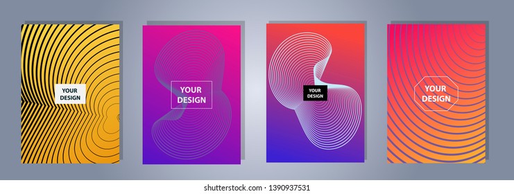 A4 format colorful gradient modern cover design. Geometric shapes and lines. Background for banner, flyer, business card, poster, wallpaper, brochure