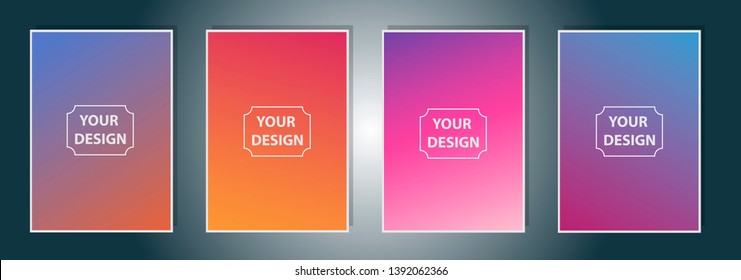 A4 format colorful gradient modern cover design. Geometric shapes and lines. Background for banner, flyer, business card, poster, wallpaper, brochure