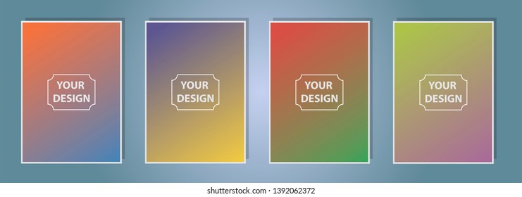 A4 format colorful gradient modern cover design. Geometric shapes and lines. Background for banner, flyer, business card, poster, wallpaper, brochure