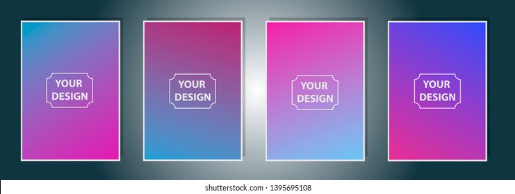A4 format colorful gradient modern cover design. Geometric shapes and lines. Background for banner, flyer, business card, poster, wallpaper, brochure