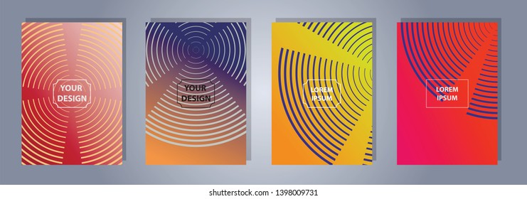 A4 format colorful gradient modern cover design. Geometric shapes and lines. Background for banner, flyer, business card, poster, wallpaper, brochure