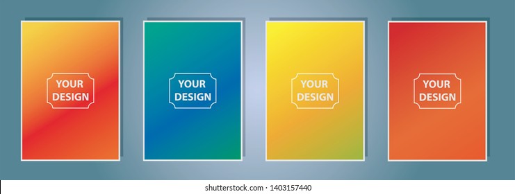 A4 format colorful gradient modern cover design. Background for banner, flyer, business card, poster, wallpaper, brochure