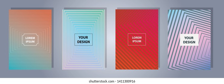 A4 format colorful gradient modern cover design. Geometric shapes and lines. Background for banner, flyer, business card, poster, wallpaper, brochure