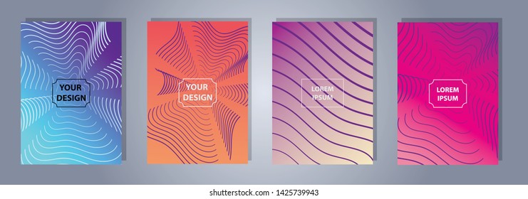 A4 format colorful gradient modern cover design. Geometric shapes and lines. Background for banner, flyer, business card, poster, wallpaper, brochure