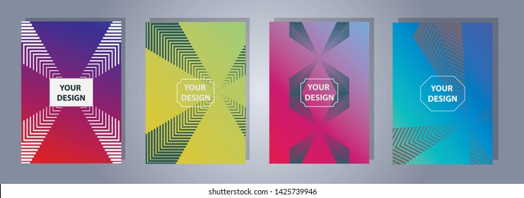 A4 format colorful gradient modern cover design. Geometric shapes and lines. Background for banner, flyer, business card, poster, wallpaper, brochure