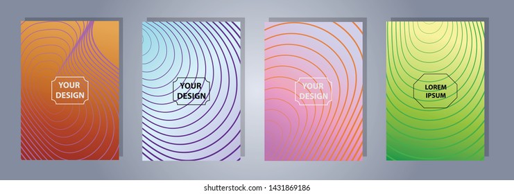 A4 format colorful gradient modern cover design. Geometric shapes and lines. Background for banner, flyer, business card, poster, wallpaper, brochure