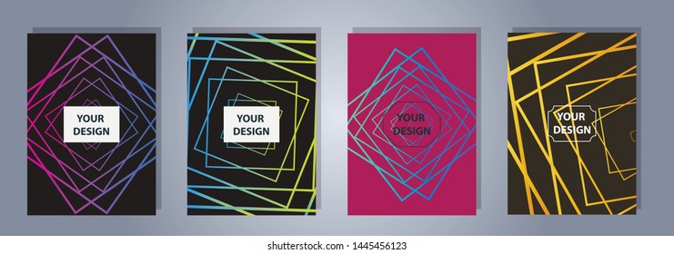 A4 format colorful gradient modern cover design. Geometric shapes and lines. Background for banner, flyer, business card, poster, wallpaper, brochure