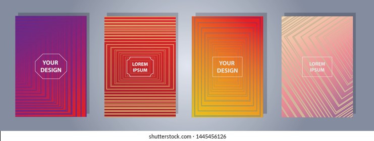 A4 format colorful gradient modern cover design. Geometric shapes and lines. Background for banner, flyer, business card, poster, wallpaper, brochure