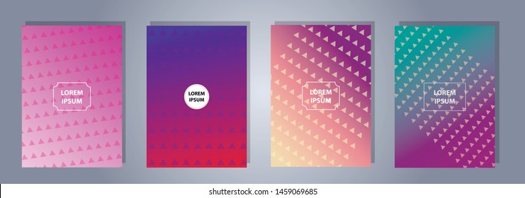 A4 format colorful gradient modern cover design. Geometric shapes and lines. Background for banner, flyer, business card, poster, wallpaper, brochure